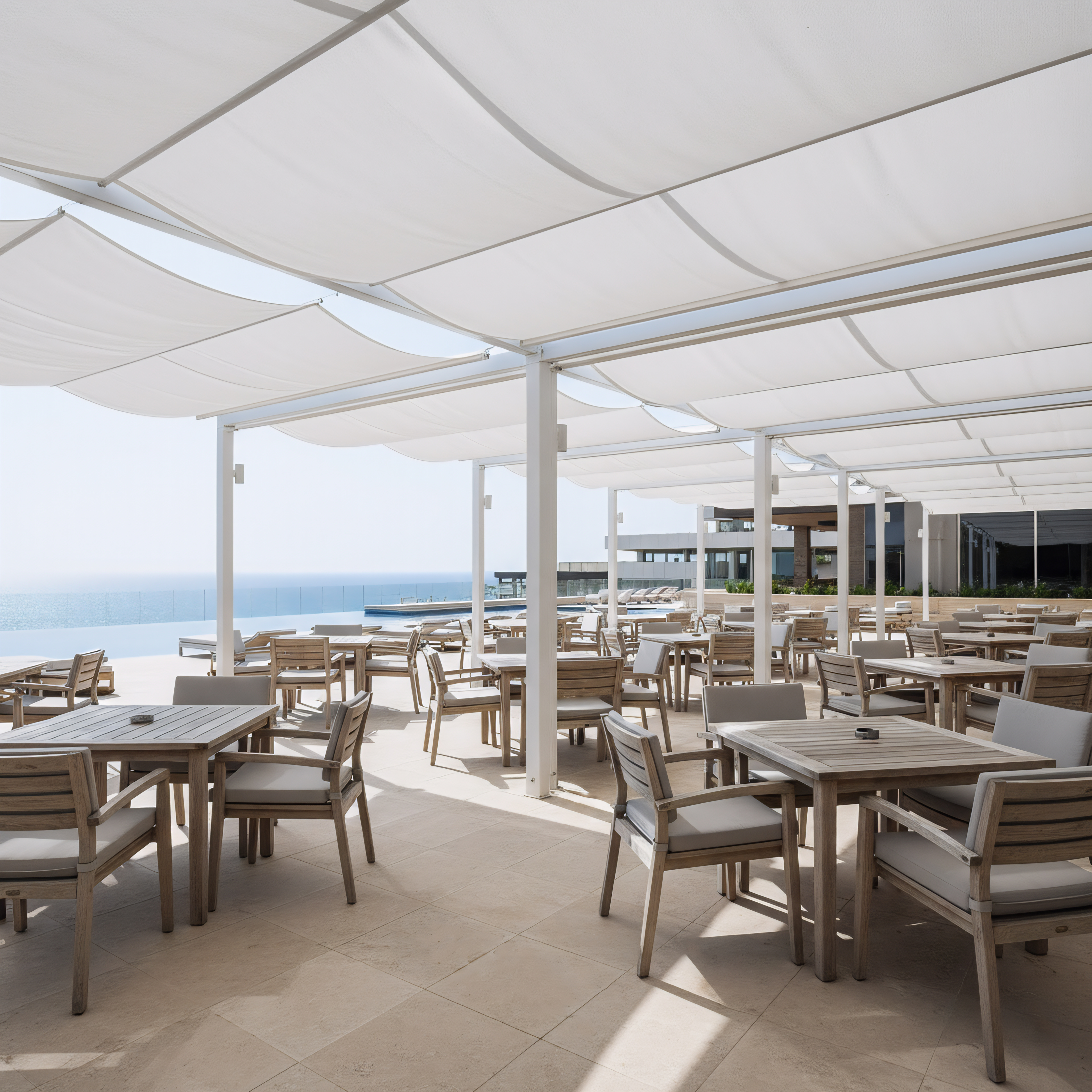 toile coulissante sur câbles pour pergola